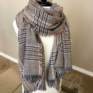 Classic Plaid Scarf Men’s Woman’s Brown Beige